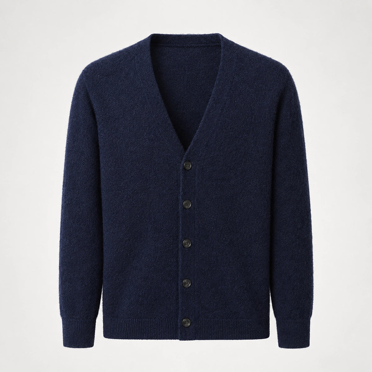 Dalven Wool Blend Cardigan — Navy Blue (apparel solo)