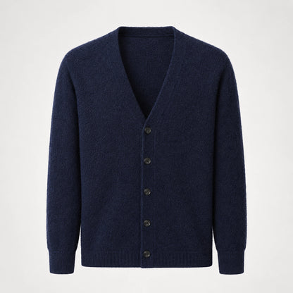 Dalven Wool Blend Cardigan — Navy Blue (apparel solo)
