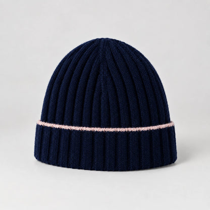 Dalton Wool Beanie — Navy Blue (headwear solo front)