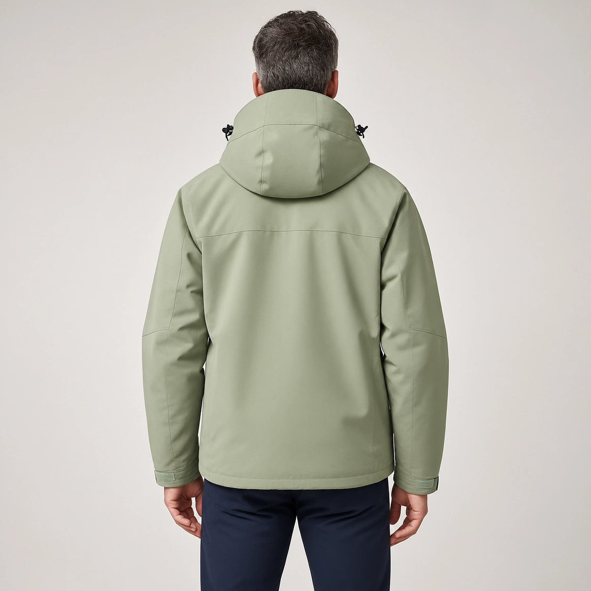 Draven Fleece Lined Jacket — Olive (apparel back)