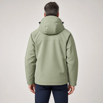 Draven Fleece Lined Jacket — Olive (apparel back)