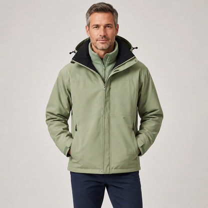 Draven Fleece Lined Jacket — Olive (apparel front)