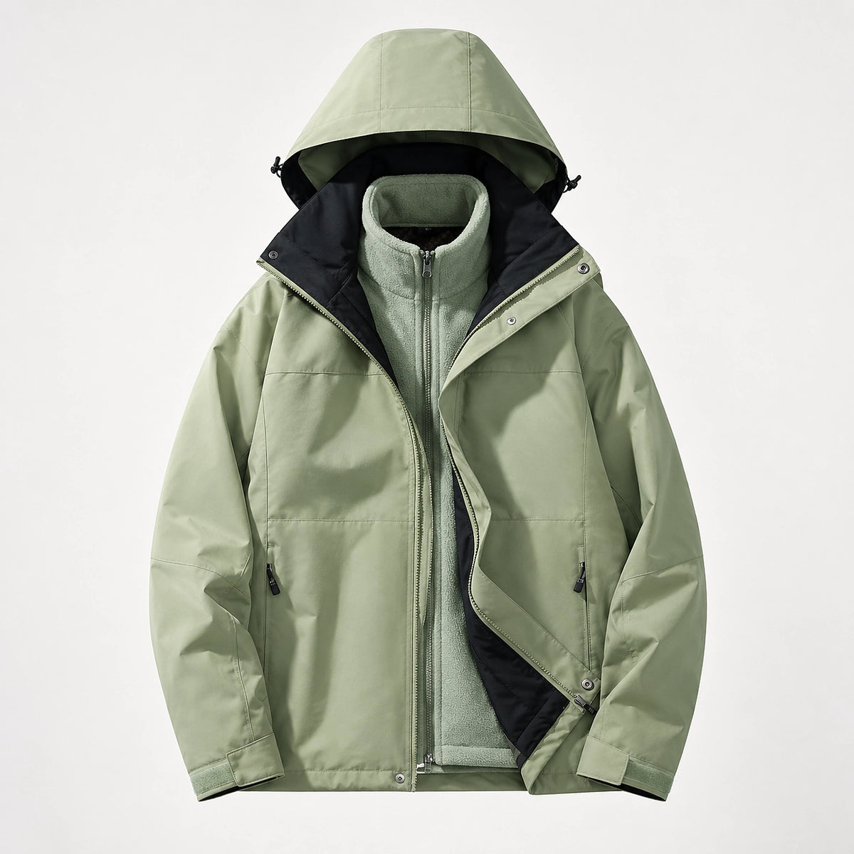 Draven Fleece Lined Jacket — Olive (apparel solo)