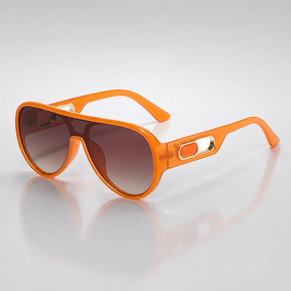 Quelra Toad Sunglasses — Orange Frame Double Tea Tablets C5 (sunglasses hero)