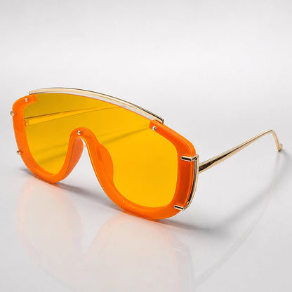 Quelra Solano Sunglasses — Orange Framed Orange Slices (sunglasses hero)