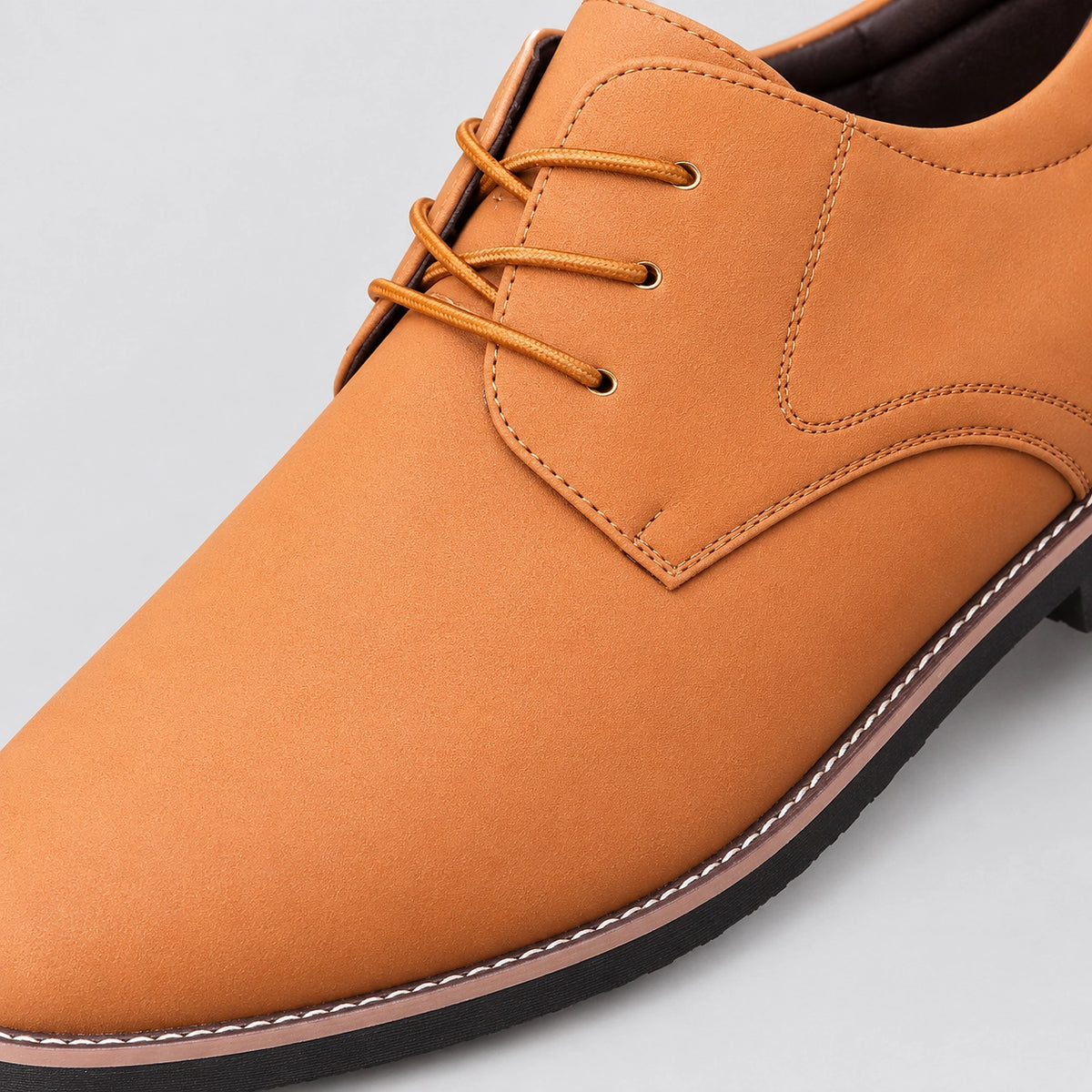 Halkirk Leather Derby Oxfords — Orange (mens shoe zoom)