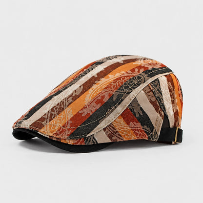 Delano Cotton Flat Cap — Orange (studio solo)