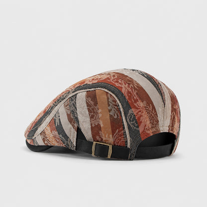 Delano Cotton Flat Cap — Orange (studio solo alt)