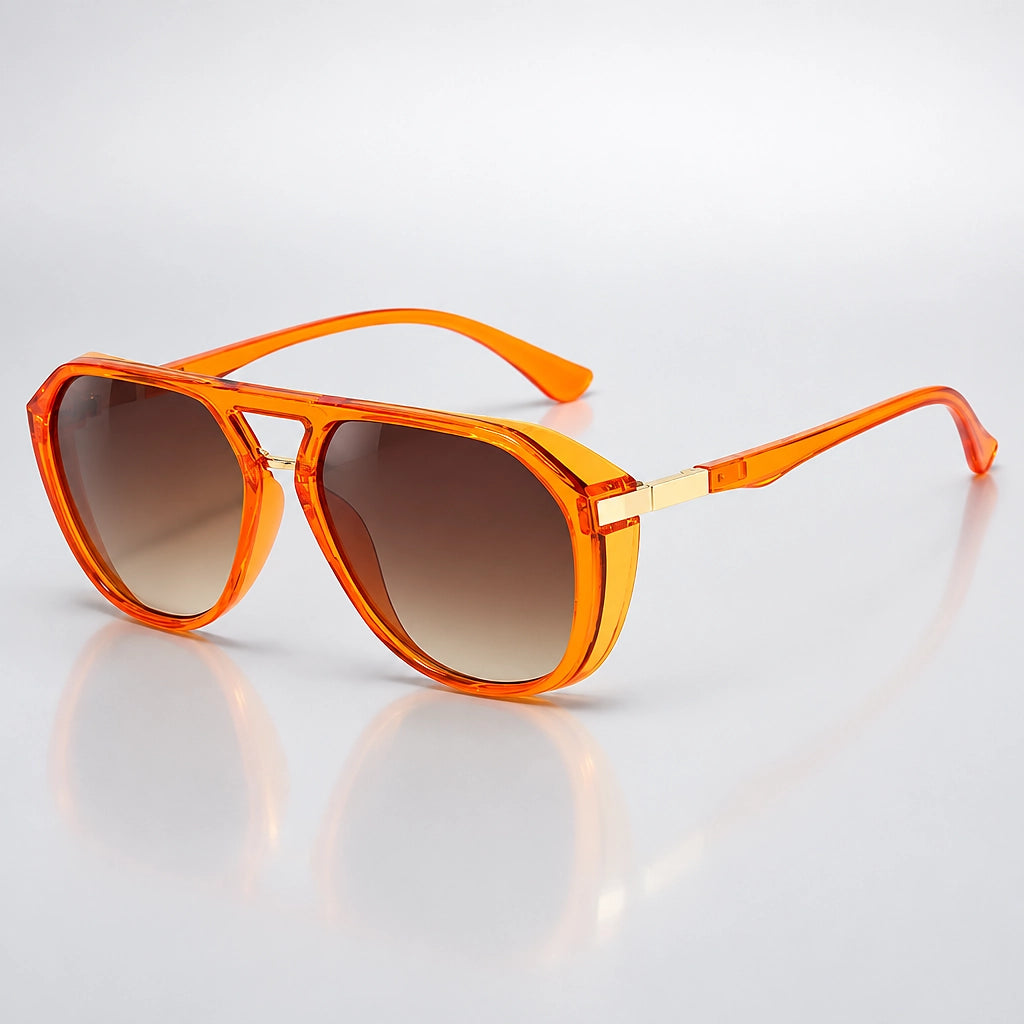 Halvon Deco Sunglasses — Orange (sunglasses hero)