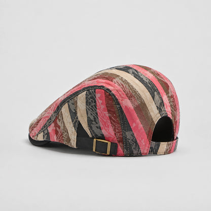 Delano Cotton Flat Cap — Pink (studio solo alt)