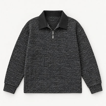 Darsenne Knit Sweater — Polar Black (apparel solo)