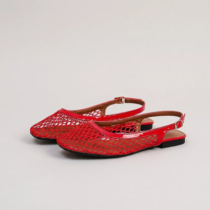 Lucy Mesh Slingback Flat Sandals
