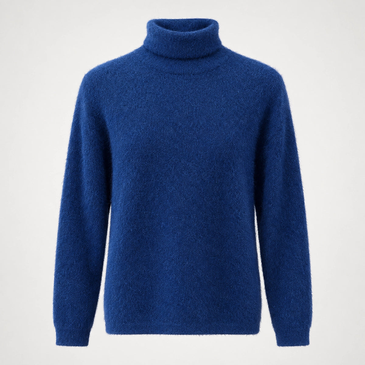 Halomi Cashmere Turtleneck Sweater — Royal Blue (apparel solo)