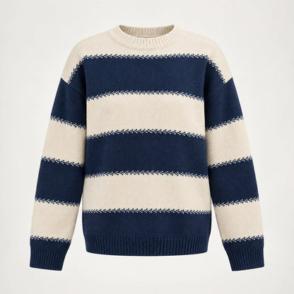 Dalroy Striped Knit Sweater — Royal Blue (apparel solo)