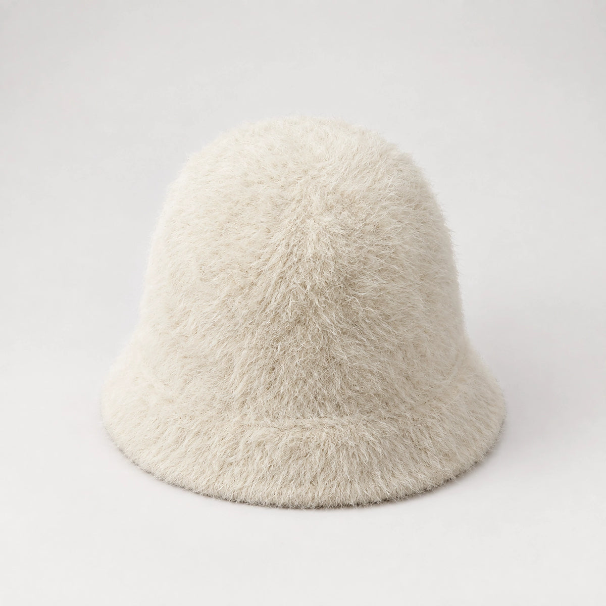 Beloria Rabbit Fur Bucket Hat — Short Rabbit Fur Basin Hat-light Beige (headwear solo alt)