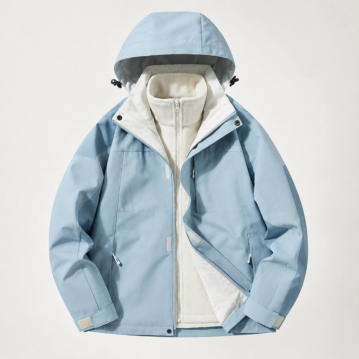 Brindal Hooded Shell Jacket — Sky Blue (apparel solo)