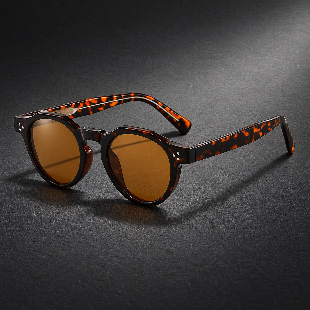Deloro Capri Sunglasses — Tea Leopard Print Frame Tea Slices (sunglasses hero)