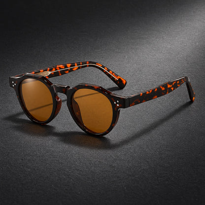 Deloro Capri Sunglasses — Tea Leopard Print Frame Tea Slices (sunglasses hero)