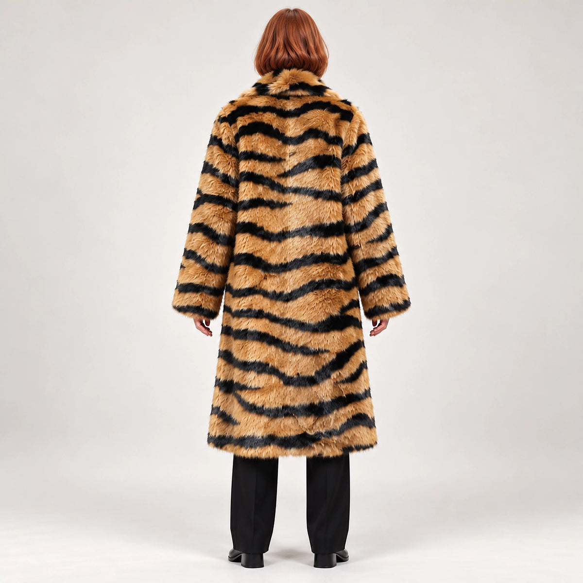 Ordelune Tiger Stripe Coat — Tiger Print (apparel back)