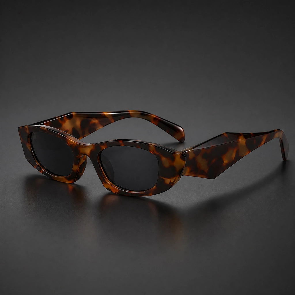 Zolani Praia Sunglasses — Tortoiseshell Framed Black And Gray Pieces (studio solo cell1)