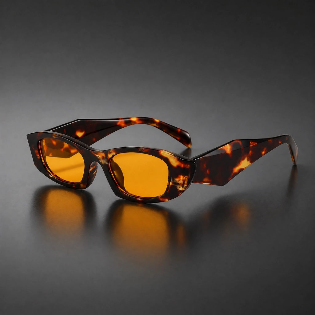Zolani Praia Sunglasses — Tortoiseshell Framed Yellow Piece (studio solo cell1)