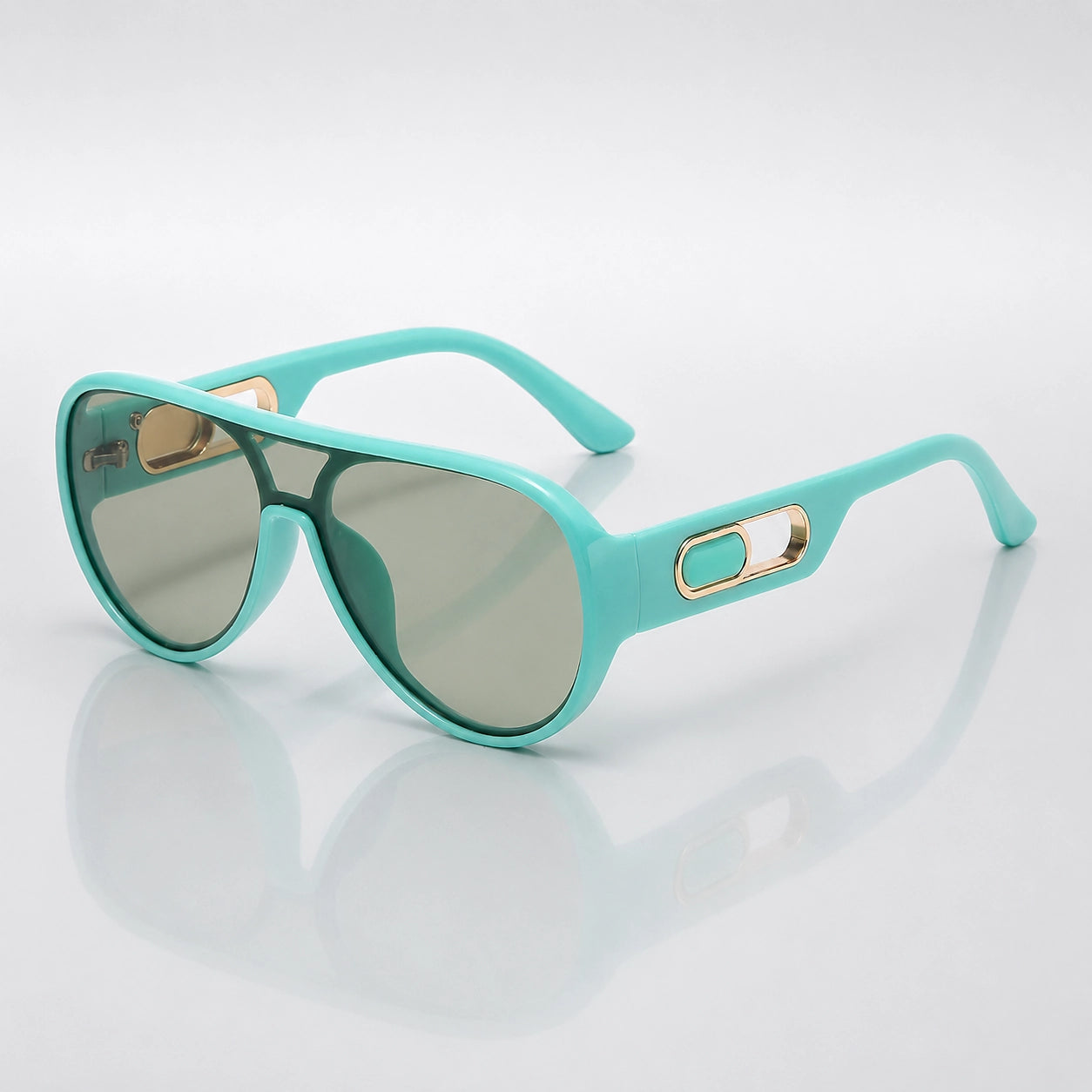 Quelra Toad Sunglasses — Translucent Green Frame Green Film C3 (sunglasses hero)