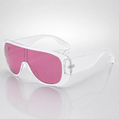 Quelto Riviera Sunglasses — Transparent Frame Wine Red Film (sunglasses hero)
