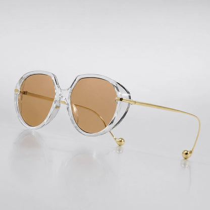 Halvara Brioso Sunglasses — Transparent White (sunglasses hero)