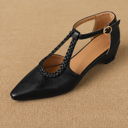Zolara T-Strap Sandal Flats — 黑色 (studio solo alt cell4)