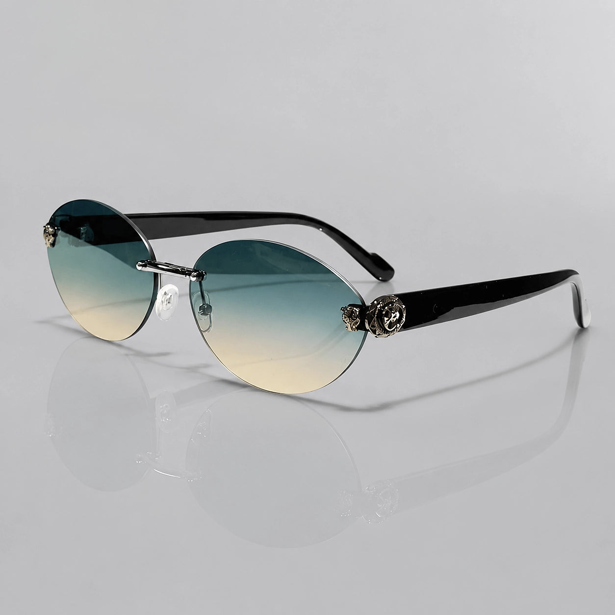 Quorra Medusa Sunglasses — 枪框绿黄片 (sunglasses hero)