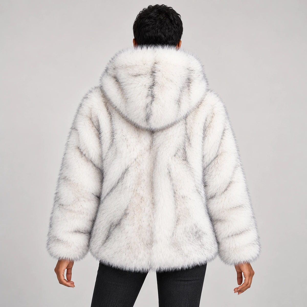 Avelsienne Hooded Jacket — White (apparel back)