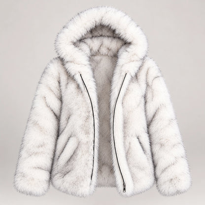 Avelsienne Hooded Jacket — White (apparel solo)