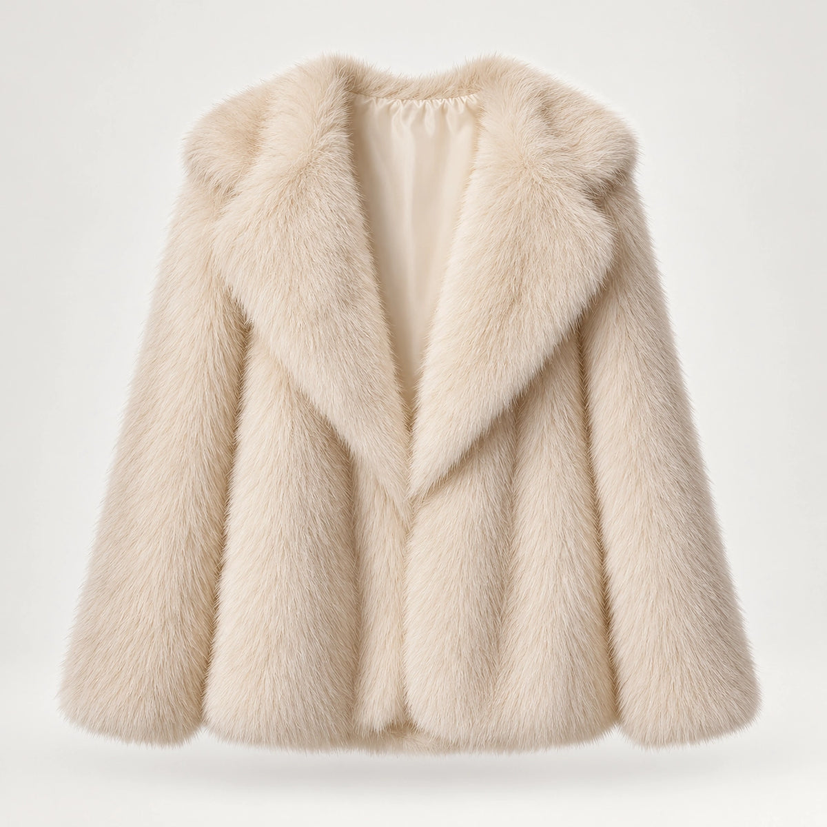 Neravessa Lapel Coat — White (apparel solo)