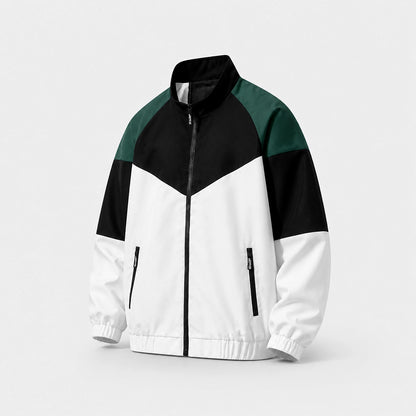 Halcor Colorblock Track Jacket — White (studio solo)