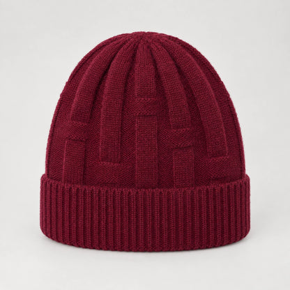 Drummond Wool Beanie — Wine Red (headwear solo alt)