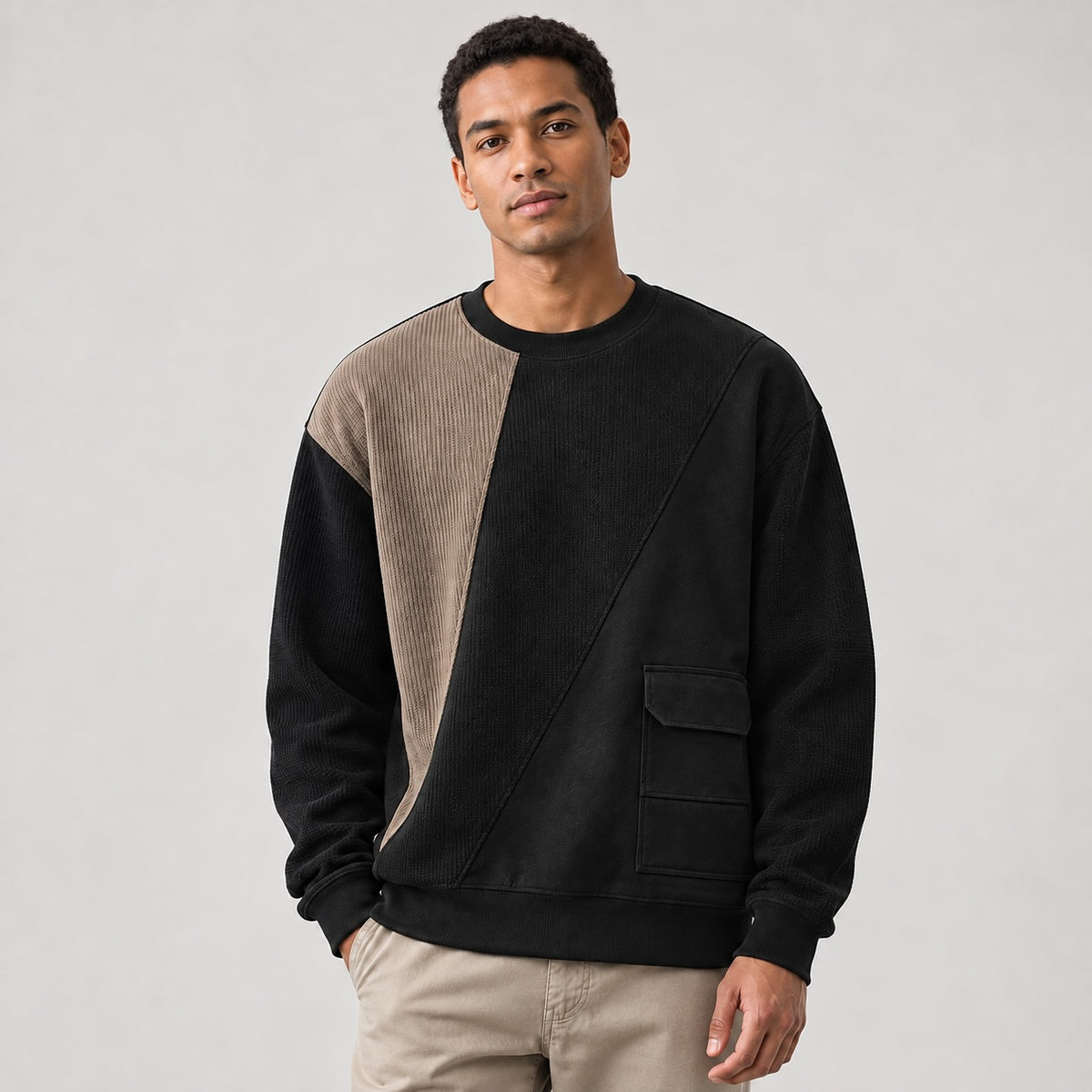 Elburn Cotton Ribbed Sweatshirt