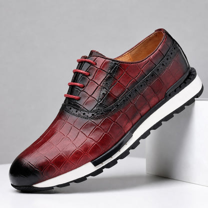 Calvaro Leather Hybrid Brogue Shoes