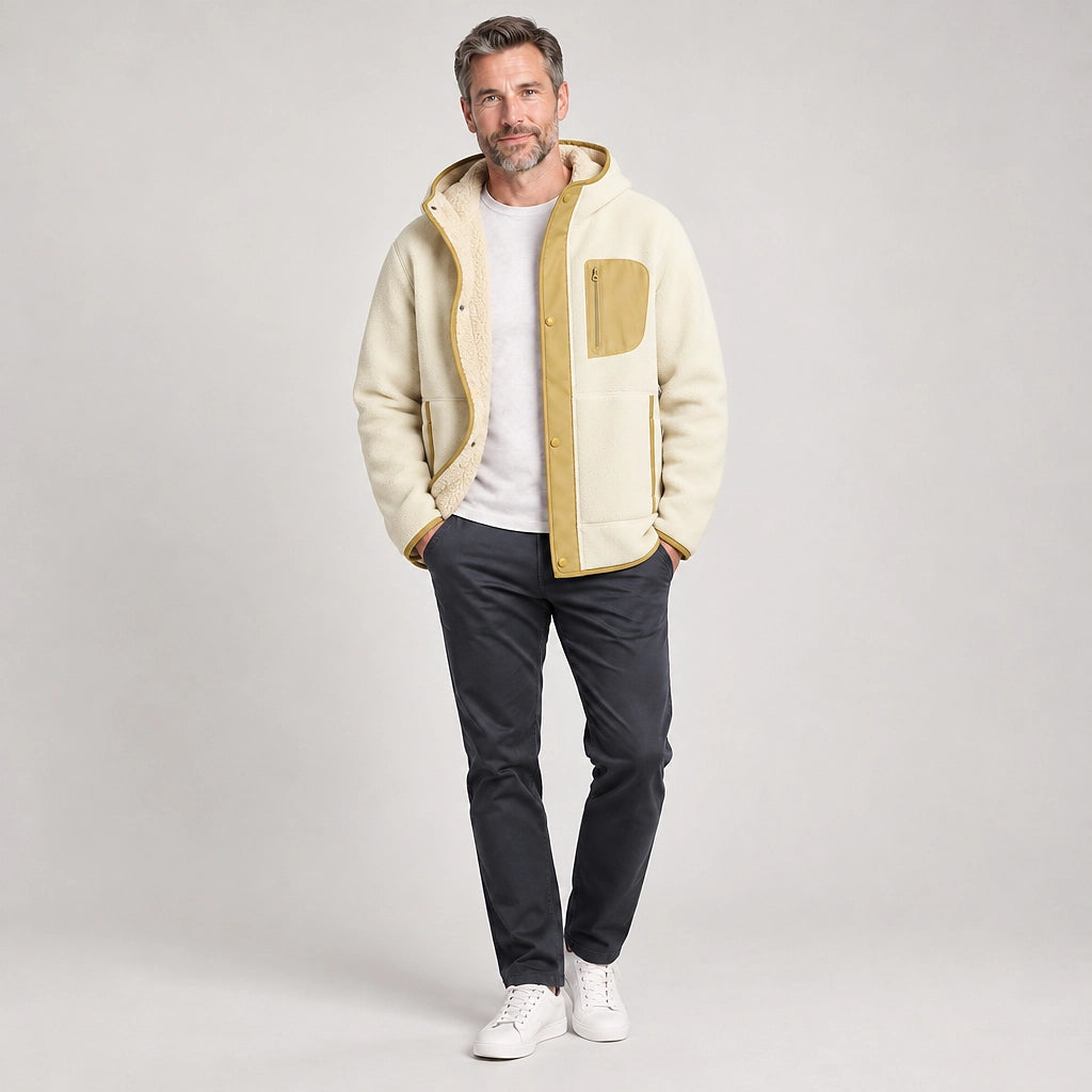 Dovrik Hooded Jacket — Off-white (apparel front)