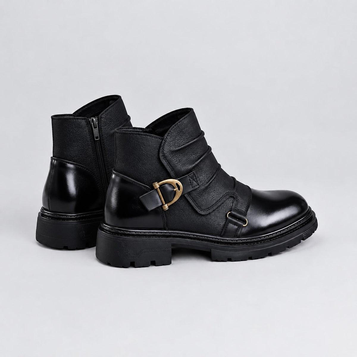 Tavron Leather Ankle Boots