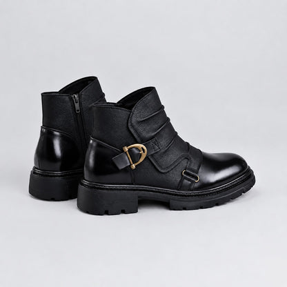 Tavron Leather Ankle Boots