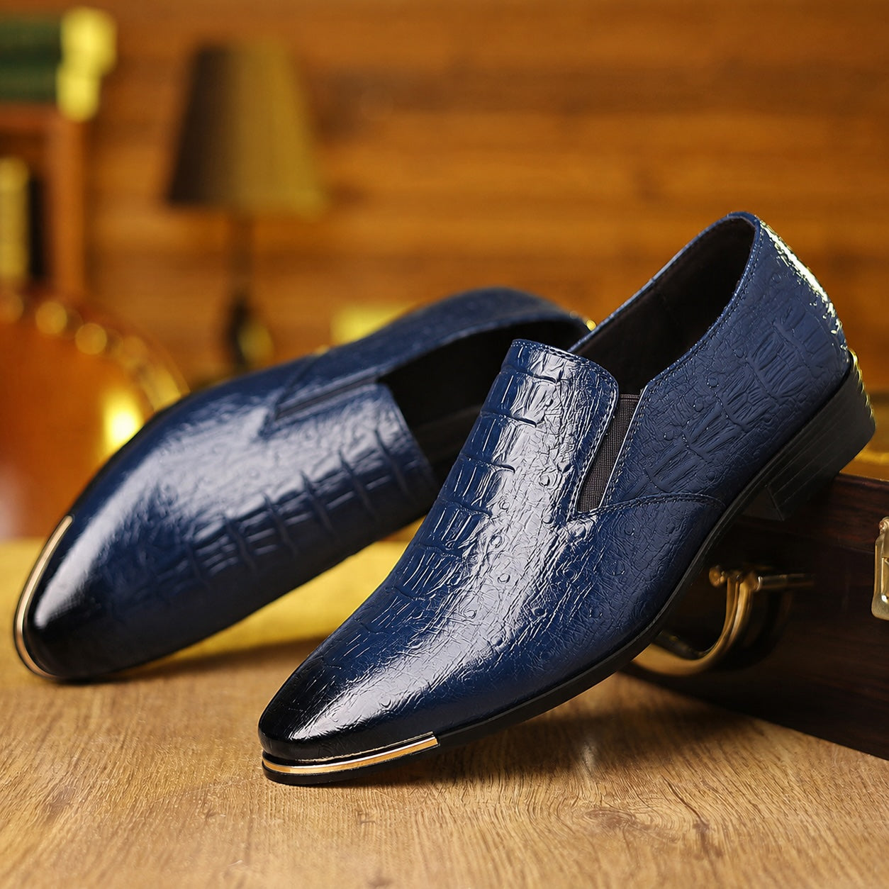 Brenaro Leather Slip-On Loafers