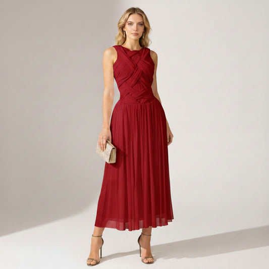 Lydia Pleated Maxi Dress - Wedding Guest