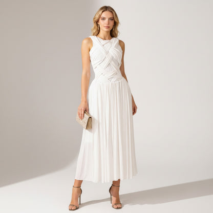 Lydia Pleated Maxi Dress - Wedding Guest
