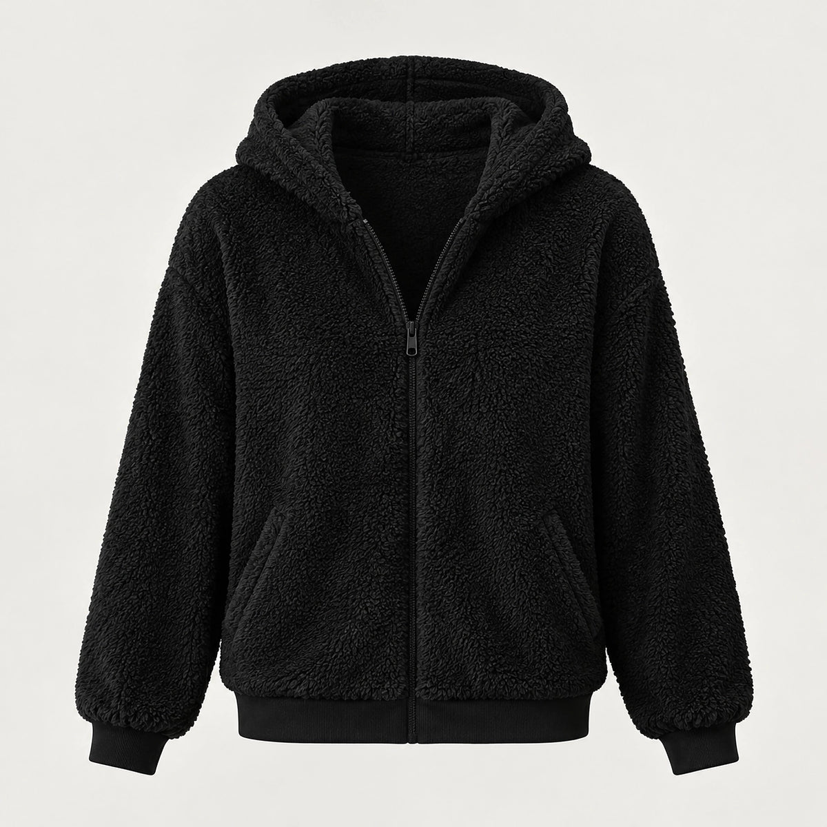 Orvadi Zip Hoodie — Black (apparel solo)